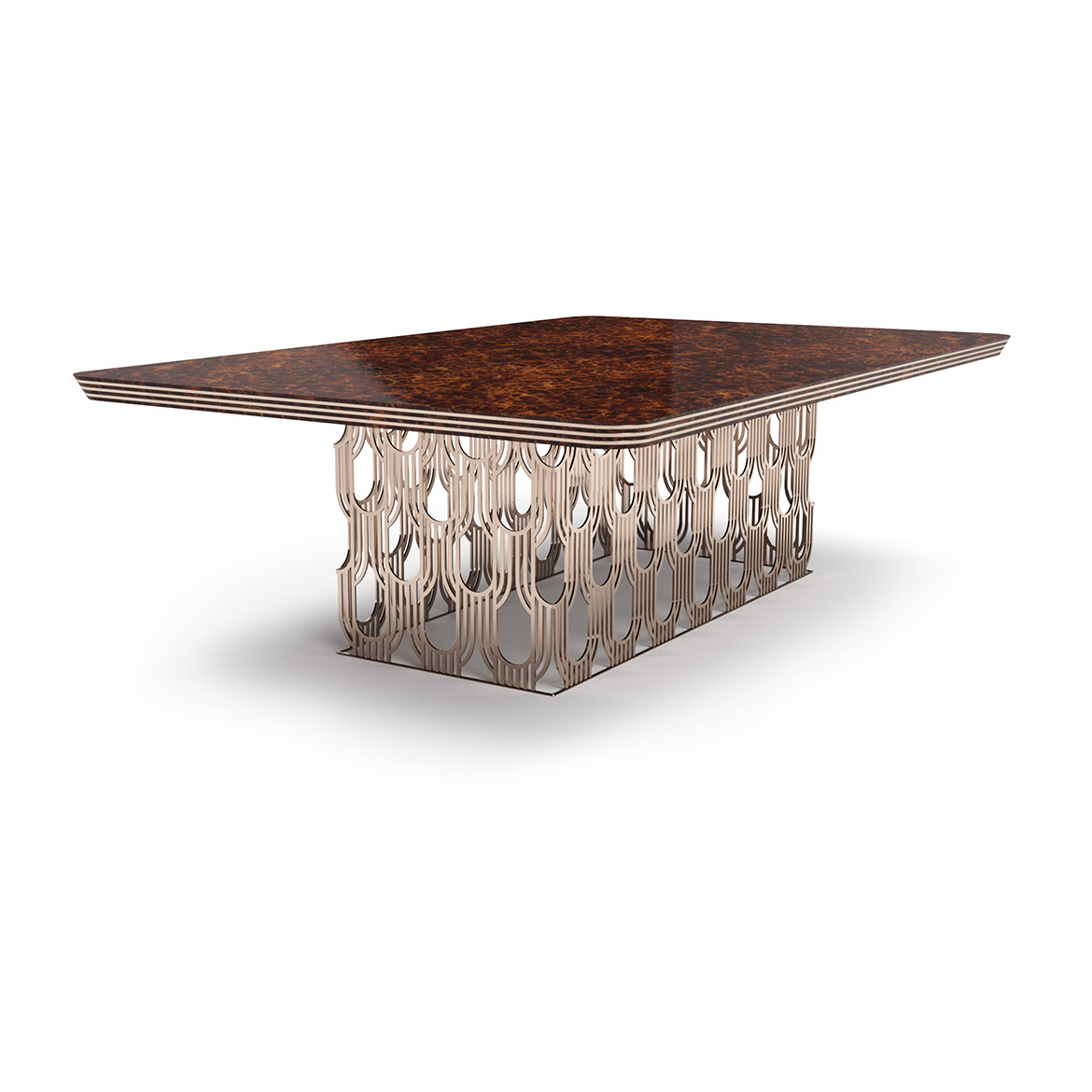 ArtDeco Table Straight Husk Walnut top small Thomas Mucha Design